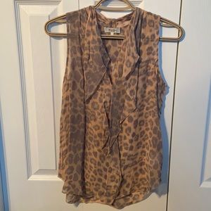 Leopard Aritzia Babaton silk top